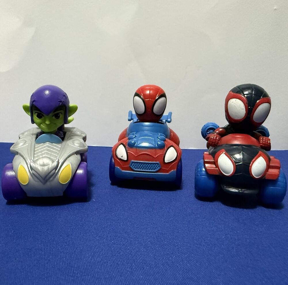 Disney Spider-Man and his Amazing Friends Mini Vehicle Lot of 3 Green Goblin
